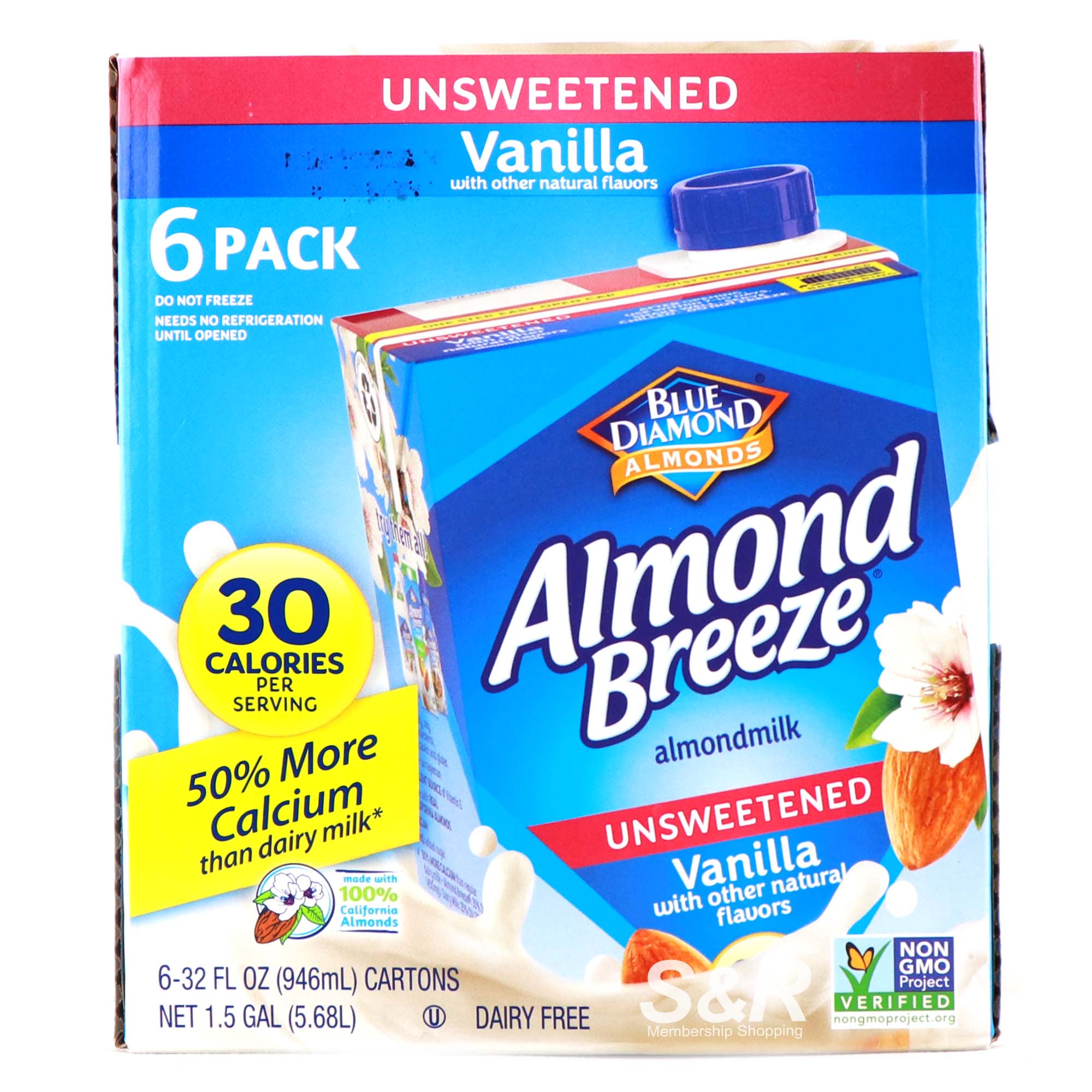 Blue Diamond Almond Breeze Vanilla Almond Milk 6pcs